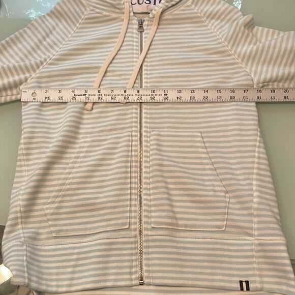 Gap hoodie white/blue stripe full zipper. - Picture 10 of 12